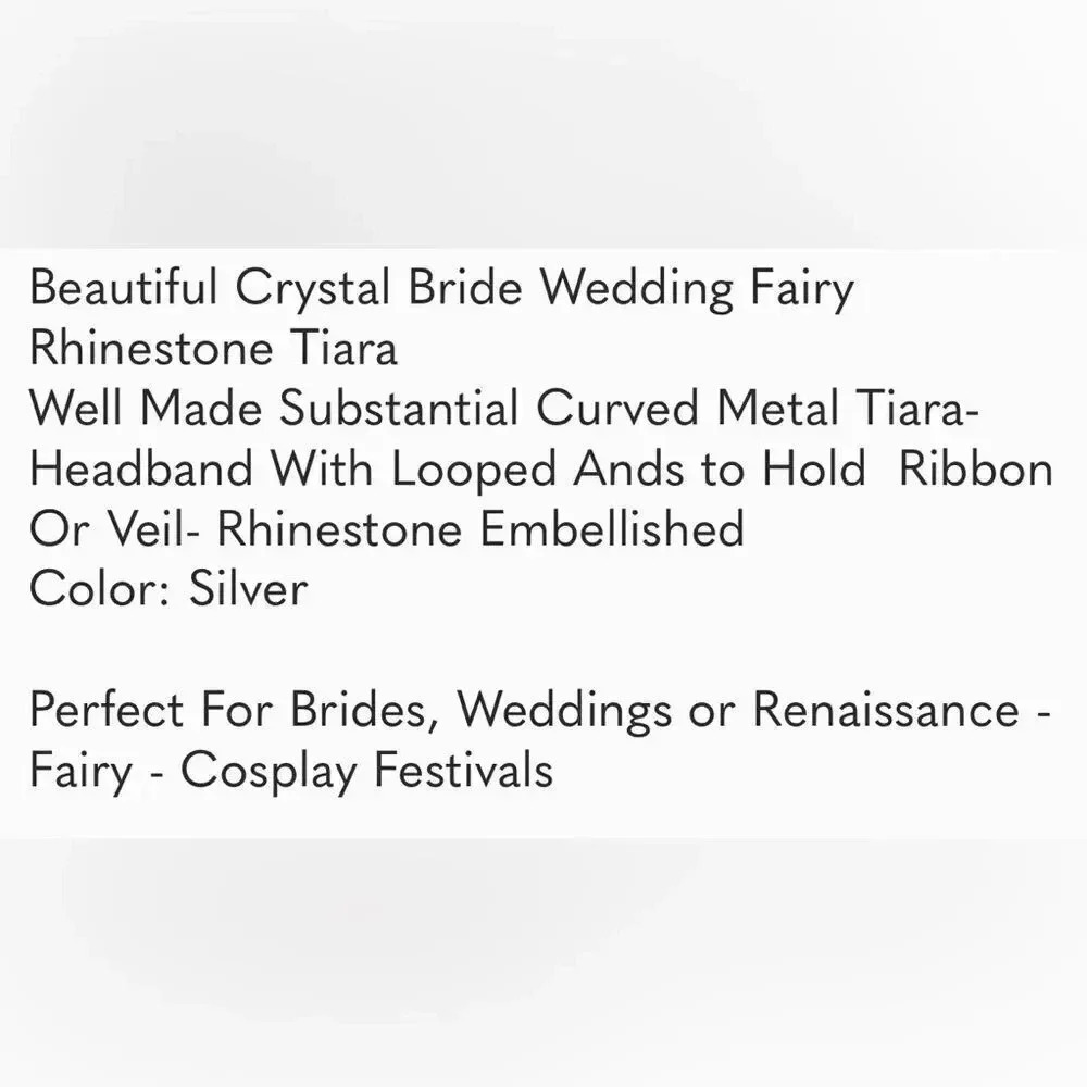 Crystal Wedding Rhinestone Tiara - Picture 5 of 5